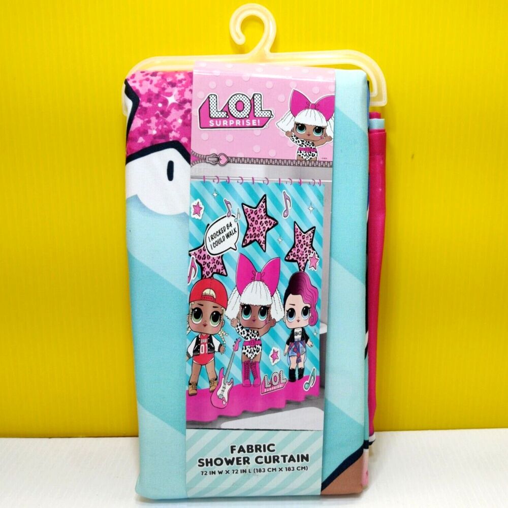 LOL Surprise Fabric Shower Curtain 72x72 childrens bathroom bath kids NEW